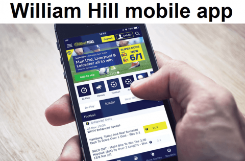 William Hill app for mobile phones