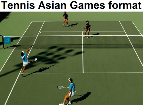 What is the format of tennis at Asian Games?